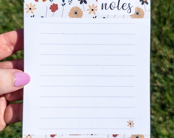 Abstract Minimal Floral Notepad Memo Pad To Do List