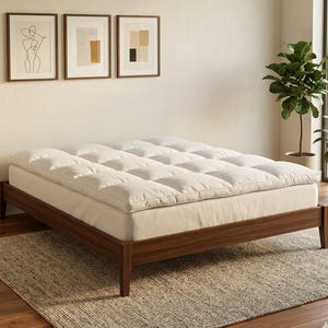 Mattress Topper Pillowtop Cooling Cotton Plush Bed Pad Cover Deep Pocket Protector