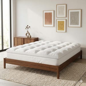 Cal King Mattress Topper Pillowtop Extra Thick Cooling Soft Bed Pad Deep Pocket