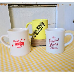 Vintage Advertising Coffee Mugs Original Pantry Paradise Point Wall Drug  Lot Heavy Chunky Set of 3 Cups