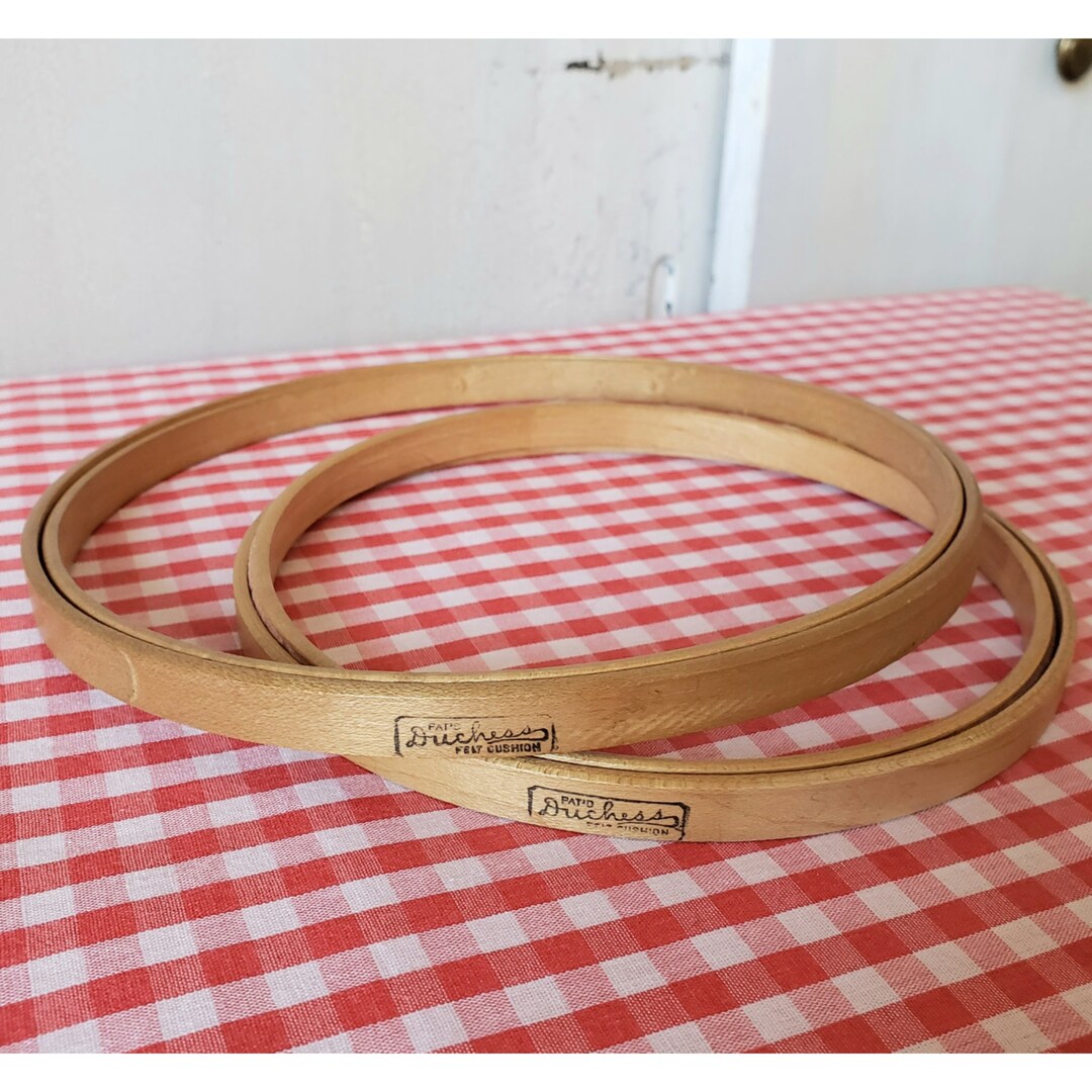 Vintage Duchess Felt Cushion Embroidery Hoops Wood 5 Etsy