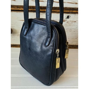 Vintage Leather Boston Bag - Etsy