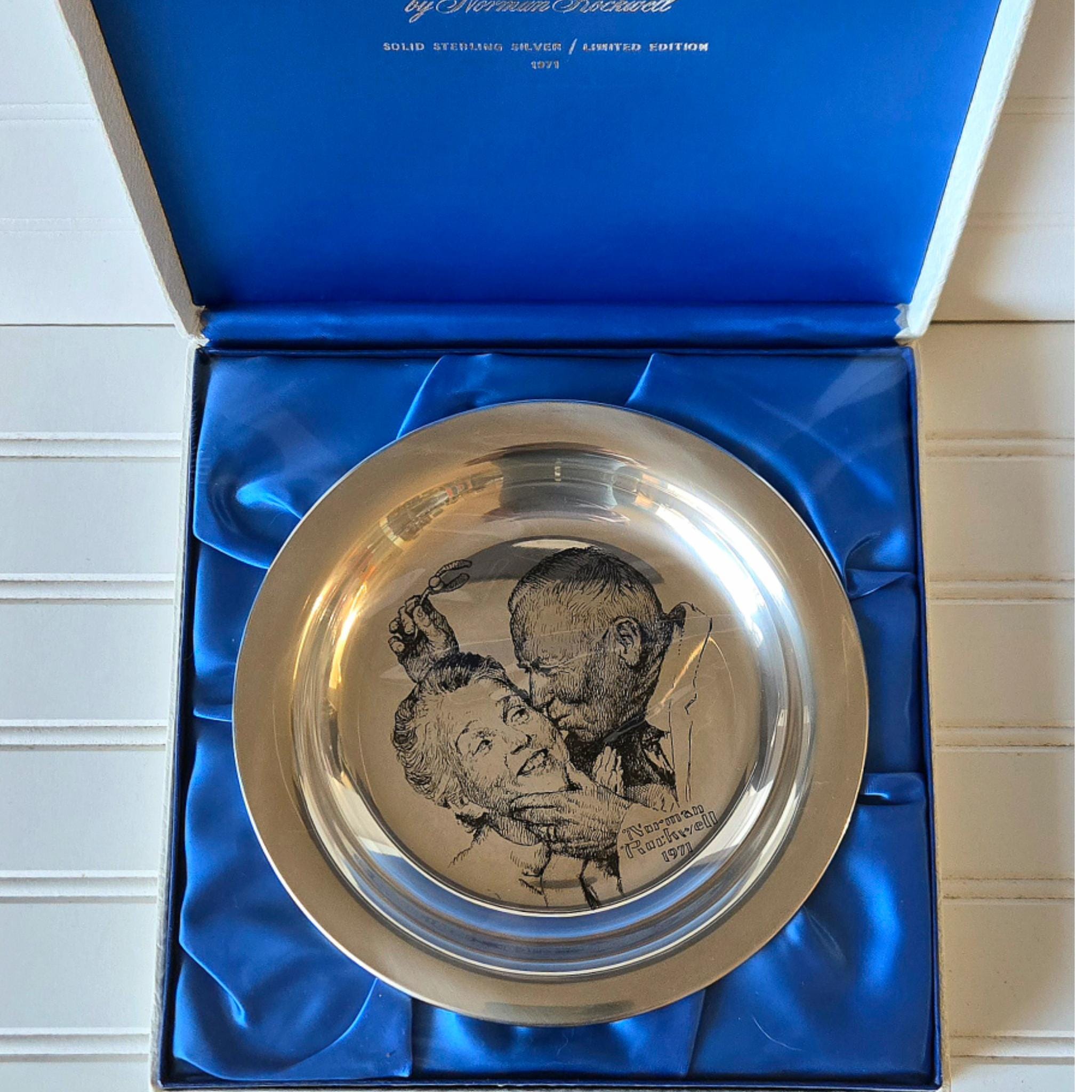 Franklin Mint Silver Plates Norman Rockwell - Etsy