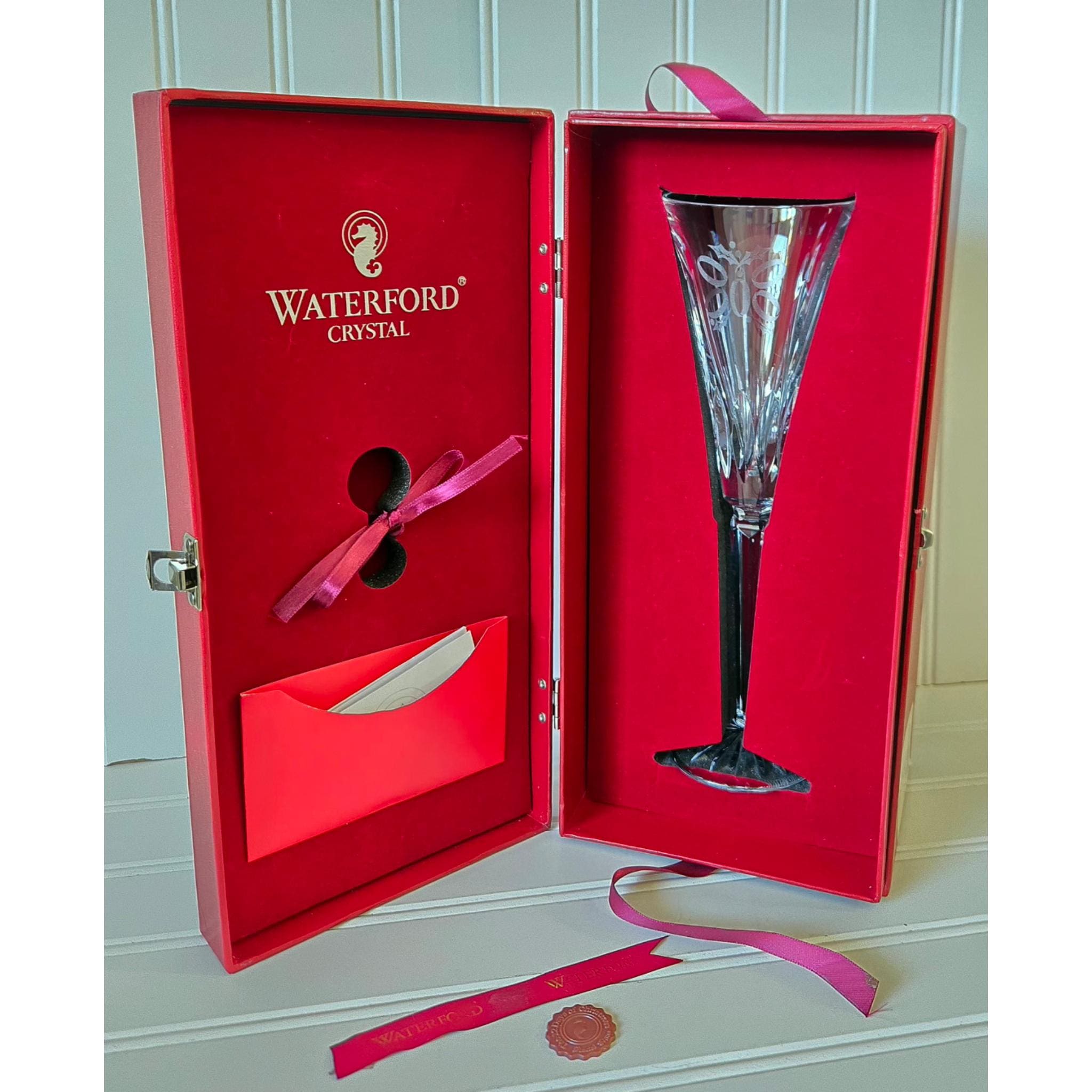 Waterford Crystal Champagne Flute 12 Days of Christmas - Etsy display picture 1