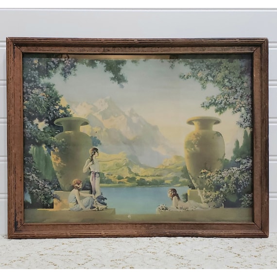 絵画 Iconic Landscape Japanese Silk Painting Rainy Landscape '彩雨 Saiu' Reproduction By