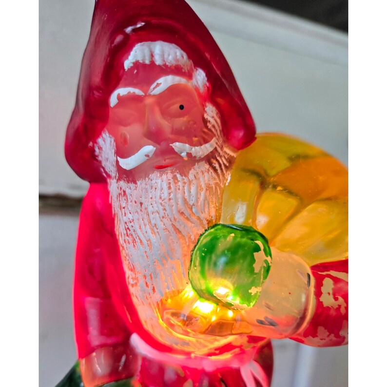 Vintage Santa Light Lamp Merck Christmas Decor Old World Father ...