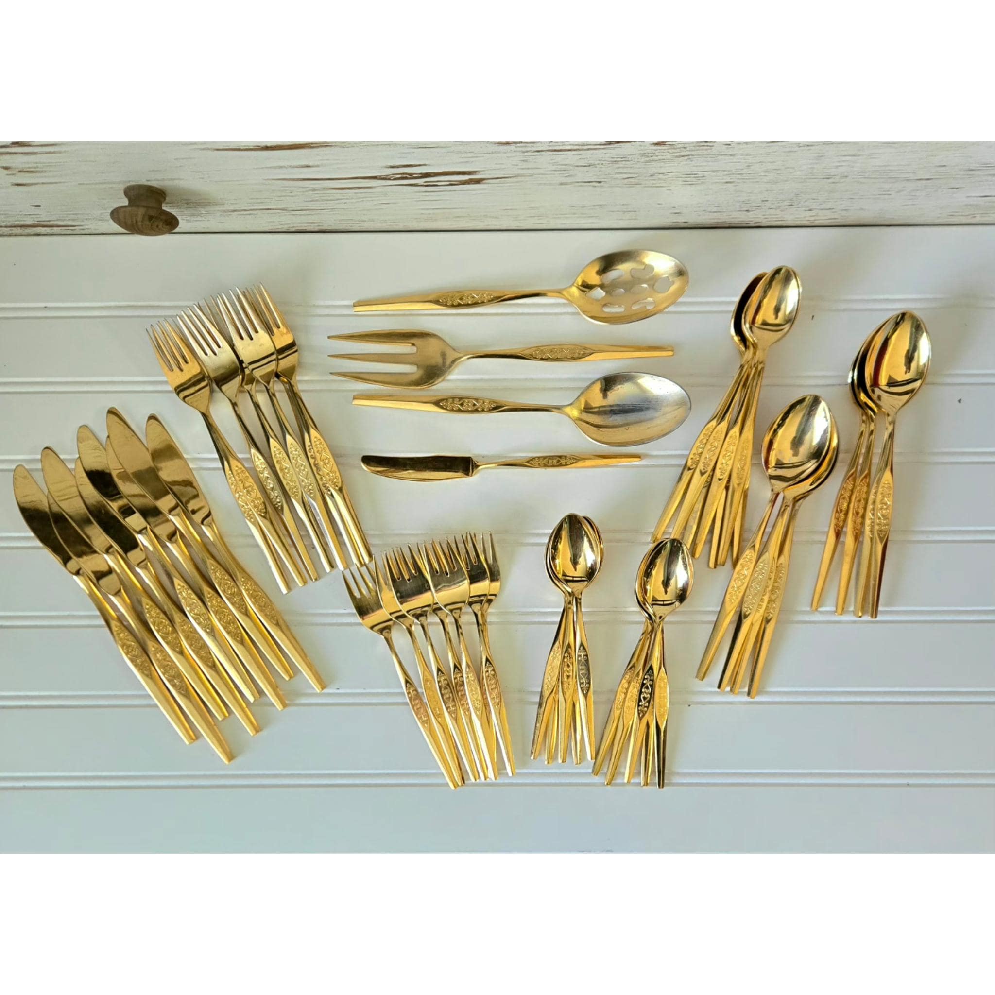   イヤースプーン 1992 925S ゴールドプレート Japan Gold Silverware Set - Etsy