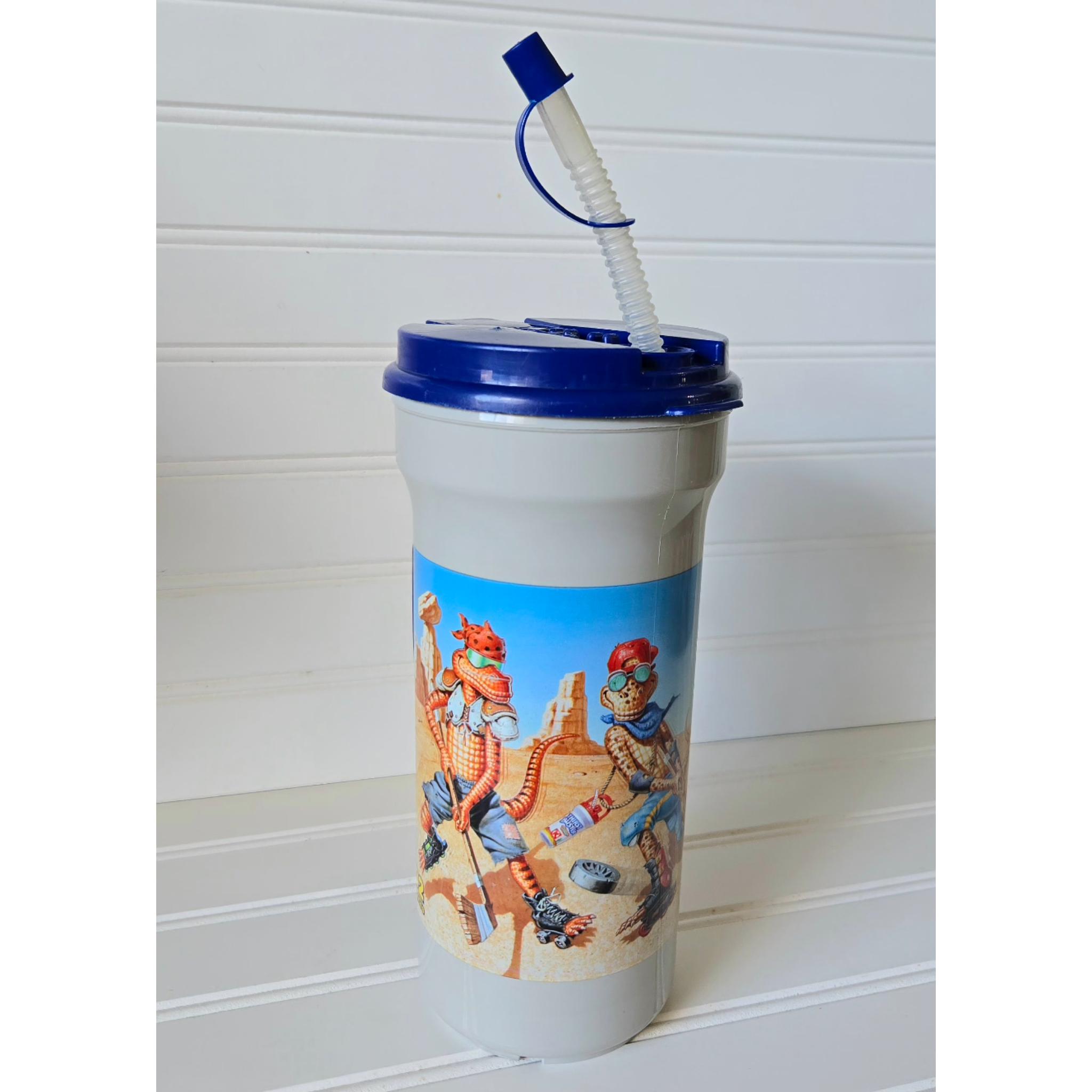 Vintage 90s Lizard Thirst Buster Cup Hockey Lizards Circle K 32