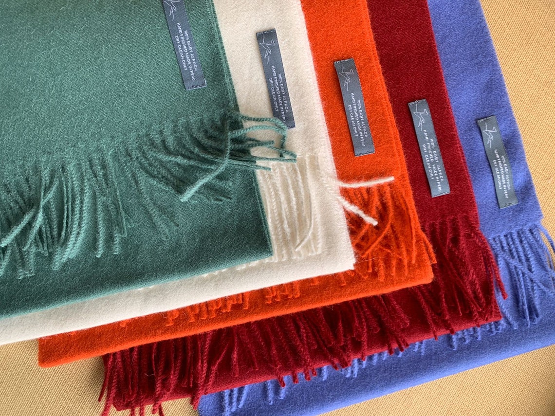 Alpaca Scarf 100 Baby Alpaca Scarf Peruvian Stoffe Alpaga Etsy Canada