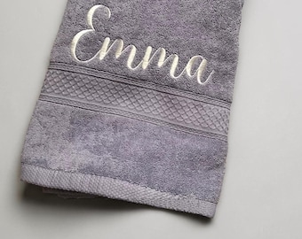 Personalized Hand Towel Custom Name Embroidered Cotton Towel Monogram Bathroom Towel Wedding Gift Bridesmaid Gift for Her