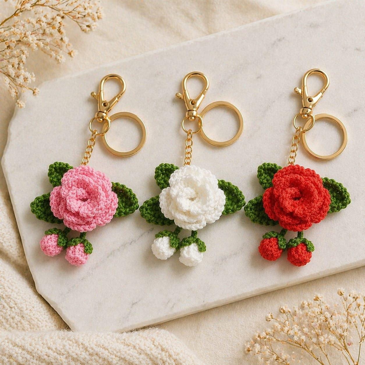 Beginner Flower Keychain Pattern
