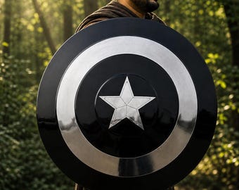 Black Steel Captain America Shield | Steve Rogers, Winter Soldier Reproduction