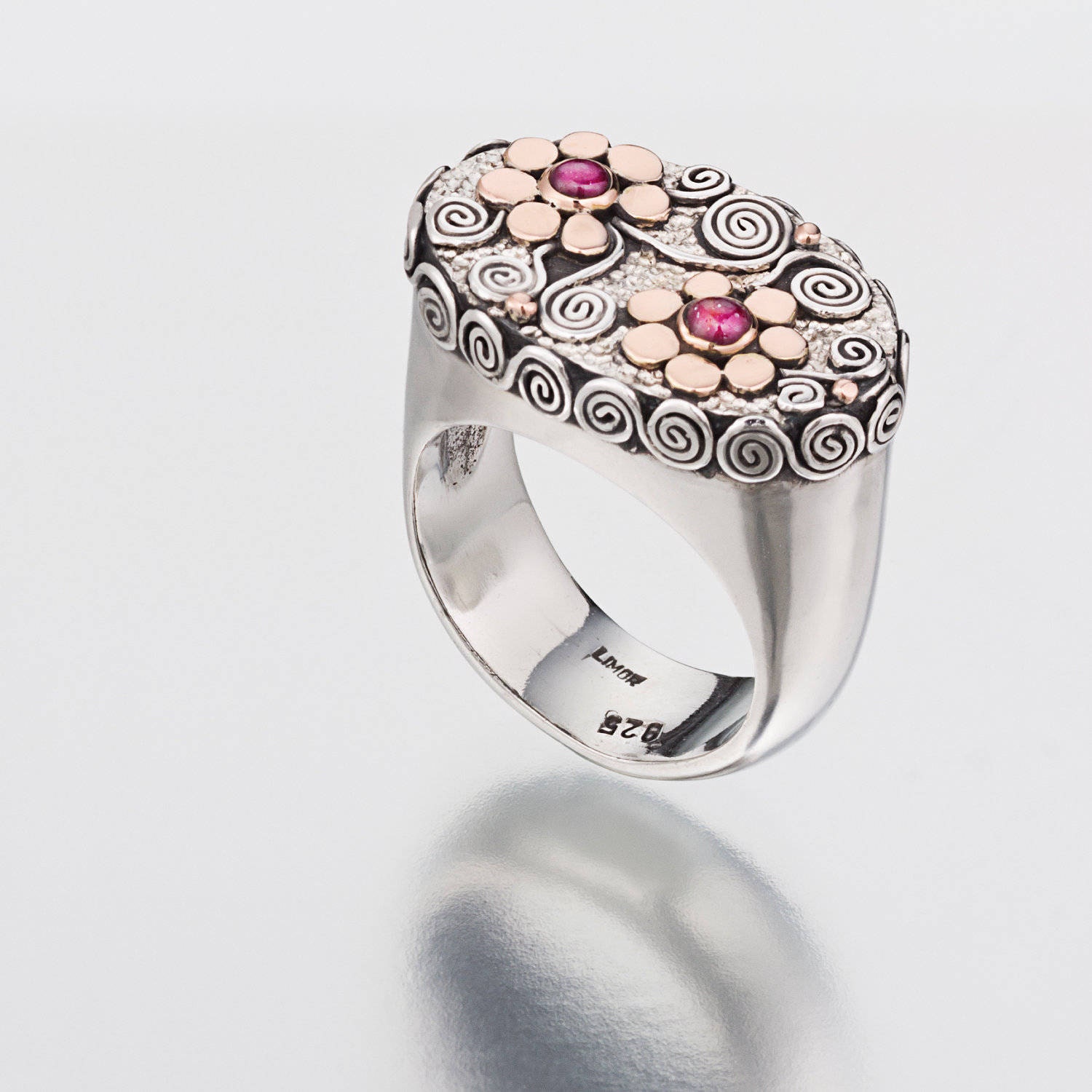 Ruby Ring Gemstone Ring Statement Ring Sterling Silver