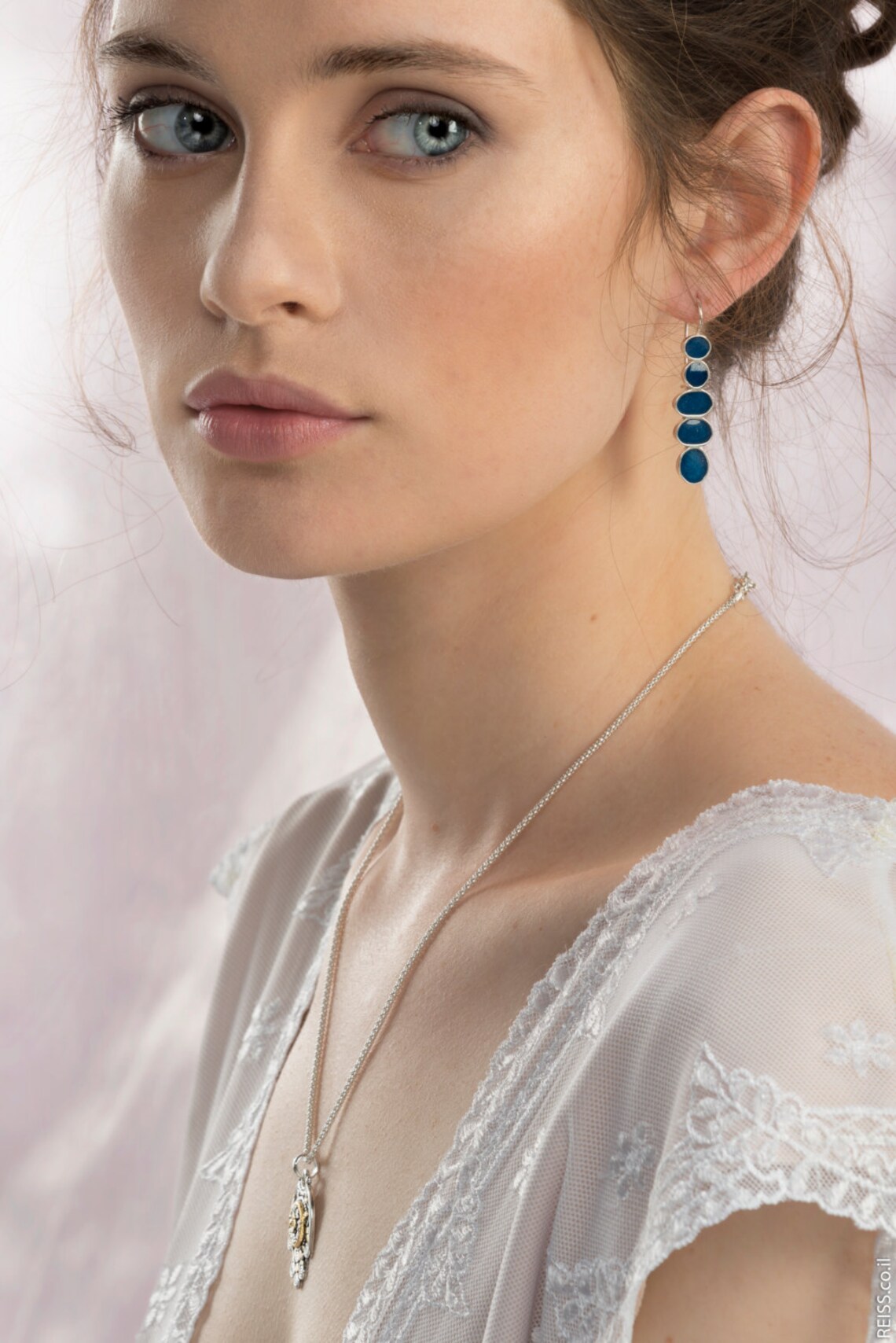 Sterling Silver Blue Earrings Blue Earrings Women Silver Etsy