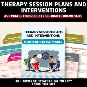 Therapy Interventions Guide PDF, Mental Health Techniques, CBT Worksheets (Digital Download)