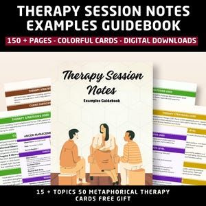 Therapy Session Notes Examples Guidebook: Counseling Progress Note Scenarios, Mental Health Documentation Templates (PDF)
