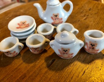 teddy bear tea set 1996
