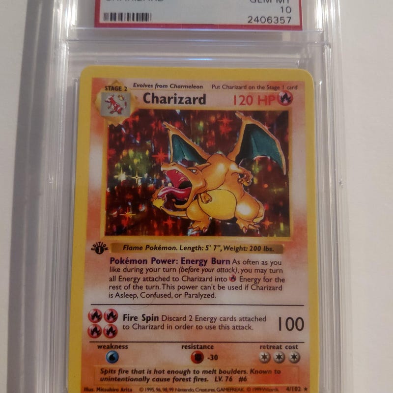 Fake Charizard Card - Etsy