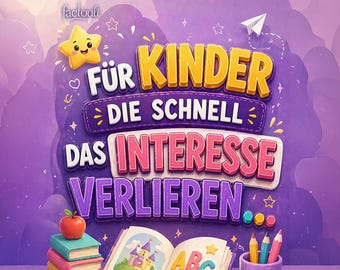 Lina und das Alphabet-Abenteuer - Für Kinder 3-6 J.! 130 Seiten PDF - Geschichte, Aktivitäten & Malvorlagen. Lern die Buchstaben mit Lina!