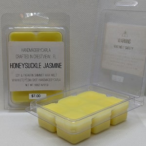 Honeysuckle Jasmine Strong Scented Shimmer Soy Wax Melt