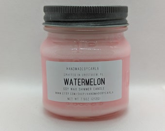 Watermelon Soy Wax Shimmer Candle