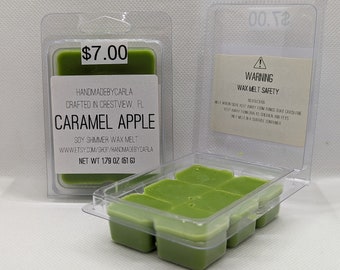 Caramel Apple Strong Scented Shimmer Pure Soy Wax Melt