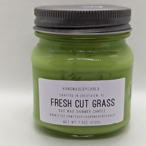 Fresh Cut Grass Soy Wax Shimmer Candle