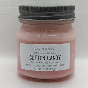 Cotton Candy Soy Wax Shimmer Candle