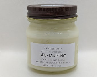 Mountain Honey Soy Wax Shimmer Candle