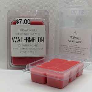 Watermelon Strong Scented Pure Soy Shimmer Wax Melt