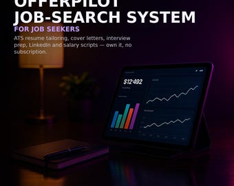 Modello di curriculum ATS e kit di strumenti per la ricerca di lavoro basato sull'intelligenza artificiale (download digitale)