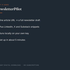 Workflowkit nieuwsbrief AI | Van artikel naar e-mail, LinkedIn, X, posts op elkaar stapelen afbeelding 3