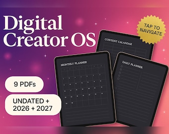 Digital Creator Planner for iPad | GoodNotes Content Calendar (Digital Download)
