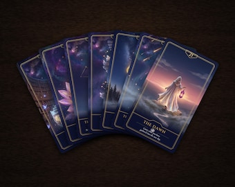 Cartes Oracle Célestes, 22 cartes à imprimer + guide, téléchargement numérique | L'Oracle du Chiffre Céleste