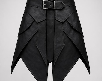 Customizable Leather Warrior Kilt: Medieval LARP Cosplay Skirt