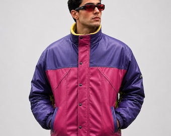 Giacca in vera pelle stile Oliver Tree, giacca a vento retrò anni '90, cappotto per rave e festival, unisex.
