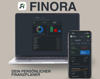 Finora – Persönlicher Finanzplaner | Haushaltsbuch | App | Kein Abo | Alle Geräte | Cloud-Sync | Deutsch | Excel Alternative | Budgetplaner