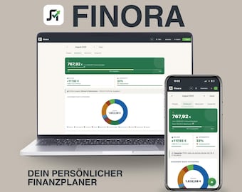 Finora – Persönlicher Finanzplaner | Haushaltsbuch | App | Kein Abo | Alle Geräte | Cloud-Sync | Deutsch | Excel Alternative | Budgetplaner