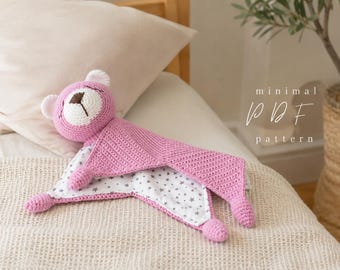 Baby Bär Lovey Häkelanleitung PDF | Schmusetuch Amigurumi | Babyparty Geschenkidee | Tröster Schnittmuster Tutoria