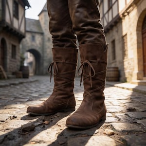 Medieval Knight Boots - Viking Cosplay Footwear Larp Shoes Renaissance Style Winter Warmth Comfort