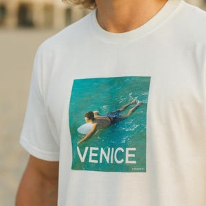 Venice Surf - katoenen T-shirt met ronde hals voor heren