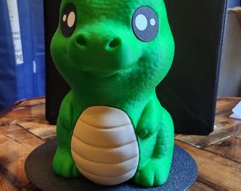 3D Printed Dinosaur Coin Bank with Secret Tail Compartment