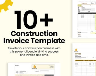 10+ Construction Invoice Templates Bundle (Excel, Google Sheets)