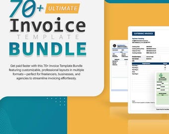 70+ Ultimate Invoice Template Bundle, Excel, Google Sheets (Editable)