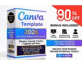 2026 Canva KDP Templates, Editable Planner, Journal, Workbook (Digital Product)