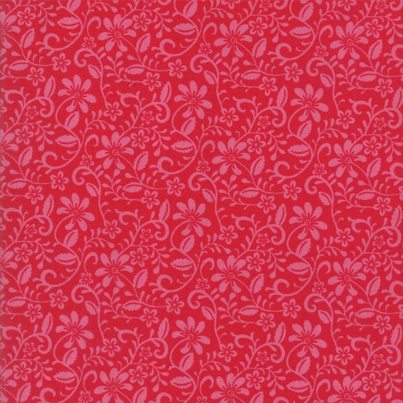 Moda SPELLBOUND Maroon Floral 31114 14 Urban Chicks QUILT FABRIC