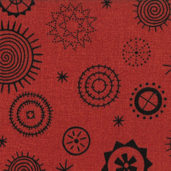 1/2 Yard Simply Southwest - Native American Symbols on Red by J. Michelle Watts for Moda Fabrics