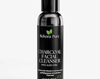 CHARCOAL FACIAL CLEANSER     with aloe vera   Rekora Pure