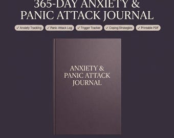 365-Day Anxiety & Panic Attack Journal | Mental Health Tracker (Printable PDF)