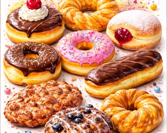 Schema per punto croce del negozio di pasticceria Dunkin' Donuts - Download immediato in PDF